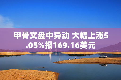 甲骨文盘中异动 大幅上涨5.05%报169.16美元