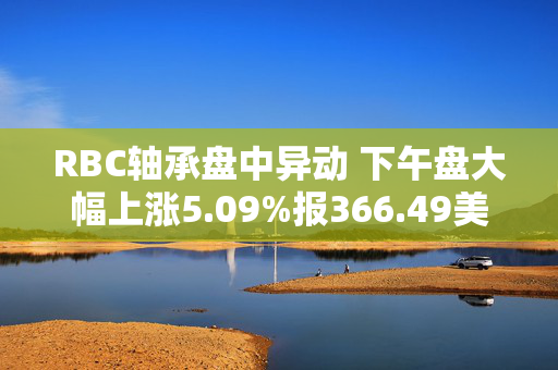 RBC轴承盘中异动 下午盘大幅上涨5.09%报366.49美元