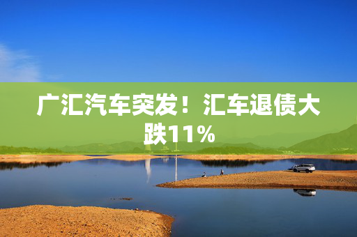 广汇汽车突发！汇车退债大跌11%