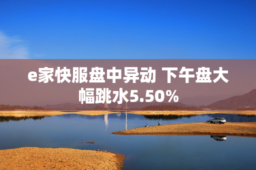 e家快服盘中异动 下午盘大幅跳水5.50%