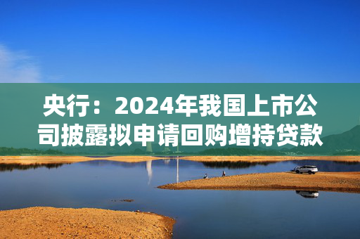 央行：2024年我国上市公司披露拟申请回购增持贷款金额上限近600亿元